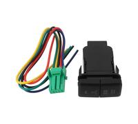 eMagTech 1 ensemble 12 V pour voiture double barre lumineuse LED bleu/vert interrupteur à bouton poussoir avec faisceau de câblage 5 broches compatible avec les feux de voiture Landcruiser 7680