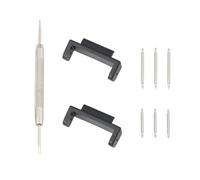 eMagTech 1 paire de boucles de bracelet de montre 16 mm à 22 mm compatible avec Casio G-SHOCK GA-110 G-8900 DW-5600 G-5600, Noir , 16mm