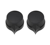 eMagTech 1 Paire de Boutons de Réglage Noirs pour Amplificateur de Guitare Trou de 6,4 Mm Compatible avec Haut-parleur D'amplificateur de Guitare