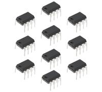 eMagTech 10 Pièces Double Amplificateurs Opérationnels TL072CP TL072 Dip-8 à Faible Bruit Double Entrée JFET à Faible Bruit OP-AMP Puces IC pour Composants de Circuit de Bricolage