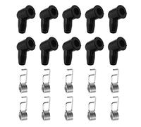eMagTech 10pcs Capuchon de Bougie d'allumage de Tondeuse à Gazon avec 10x Ressort Couvercle de Démarrage de Bougie d'allumage pour Fil de 7 mm Compatible avec Briggs & Stratton Tecumseh STIHL