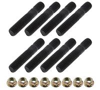 eMagTech 16pcs Kit de Goujons avec Contre-Écrou Collecteurs d'échappement M8x1.25mm Compatiple avec Morriis Sisssan Siimca