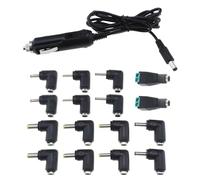 eMagTech 17pcs Cordons d'alimentation pour Chargeur de Voiture DC 12V 2A 24W 5.5x2.1mm vers Allume-Cigare Câble de 1,5m avec 16pcs Connecteurs pour Lecteur DVD Routeur Caméra GPS