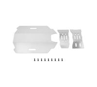 eMagTech 1x Jeu de Plaques de Protection de Chassis Avant Et Arri¨¨re en Acier Inoxydable Compatible avec Arrma 1/14 Mojave GROM