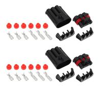 eMagTech 2 Connecteurs étanches à 3 Broches Compatible avec Delphi Metri-Pack série 630 pour bobines d'allumage et câblage GPS
