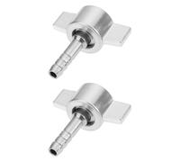 eMagTech 2 écrous Papillon M16x1,5 avec Rondelle en Caoutchouc pour Raccord de Tuyau de 6 Mm pour Le Gonflage des Pneus de Camion