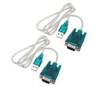eMagTech 2 Lot Câbles de Connexion USB vers RS232 DB9 9 Broches pour Convertisseur de Port Série Câble de Conversion de Port COM avec Puce CH-340 Compatible avec Windows 7 8 10