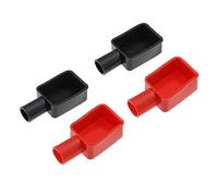 eMagTech 2 paires de cache-bornes de batterie isolants flexibles protecteurs positifs et négatifs pour voiture, bateau (rouge et noir)