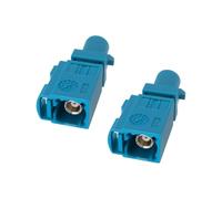 eMagTech 2 Pièces Adaptateur Fakra Z Mâle vers Femelle Connecteur pour Systèmes Radio GPS Télématiques Automobiles Applications d'antenne Eau Bleu