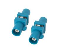 eMagTech 2 Pièces Adaptateur Fakra Z Mâle vers Mâle Connecteur pour Voiture Télématique Automobile Systèmes Radio GPS Applications d'antenne Eau Bleu