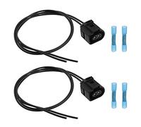 eMagTech 2 Set Connecteur Prise Phare Faisceau de Câblage Prise de Câble 2 Broches 1J0973722 Fil 0.50mm²-1.50mm² Compatible avec VW Audi Seat Skoda