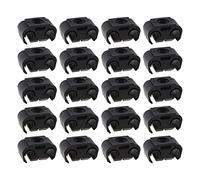 eMagTech 20pcs Clip de Ligne de Frein Double Support Flexible de Frein Noir Compatible avec Audi 80/100/200/A4/S4 Seat Alhambra/Arosa/Cordoba/Ibiza VW Beetle/Bora/Caddy/Golf