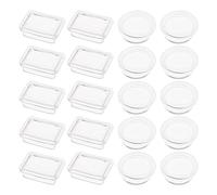 eMagTech 20pcs Couvercle d'interrupteur à Bascule en Silicone Souple Étanche Rond et Carré Capuchon Protecteur pour Bateau Interrupteur à Bascule Accessoires Transparent