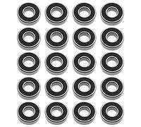 eMagTech 20pcs Double Joint en Caoutchouc Roulements à Billes à Gorge Profonde 698-2RS 8x19x6mm en Acier au Carbone pour Moteur Lanche à roulettes Ménage