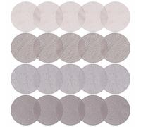 eMagTech 20x 5 Pouces Maille Crochet et Boucle Disques de Ponçage 80/150/240/400 Assortiment Grain sans Poussière Filet Abrasif Anti-blocage Maille Papier Abrasif pour Plancher Meubles en Bois