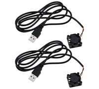 eMagTech 2510 Lot de 2 ventilateurs USB sans balais à roulement hydraulique DC 25 x 25 x 10 mm pour ordinateur portable, carte mère, imprimante 3D