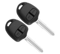 eMagTech 2pc Coques de Clé de Voiture à Rainure Droite 2 Boutons Coque de Protection pour Clé Télécommande de Voiture Compatible avec Mitsubishi Pajero Sport Outlander Grandis ASX MIT11