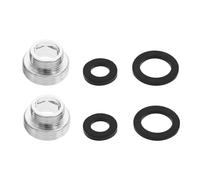 eMagTech 2pcs Adaptateur de Robinet à Filetage Mâle Connecteur d'aérateur de Robinet en Laiton avec Joint en Caoutchouc pour Purificateur d'eau de Cuisine Salle de Bains M16 à M22
