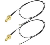 eMagTech 2pcs Câble Antenne IPEX 4 vers RP-SMA Compatible avec Intel AX200NGW 8265AC 8265NGW 7265AC 9560AC M.2 NGFF IPX U.FL MHF4 Câbles Coaxiaux 50cm