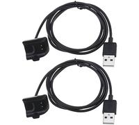 eMagTech 2pcs Câble de Charge USB Remplacement Compatible avec Samsung Galaxy Fit 2/SM-R220 Adaptateur de Station d'accueil pour Chargeur de Smartwatch Accessoires Longueur 1M, Noir