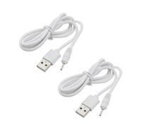 eMagTech 2pcs Câble de Chargeur USB DC Compatible avec Huion P80/GT-P80/PF150/Q11K V1/UGEE M708/2150 Stylo à Dessin Tablette Stylo DC 2,0mm Câble de Charge pour Appareil Blanc 1M