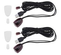 eMagTech 2pcs Câble de Répéteur d'extension de Télécommande Infrarouge IR Récepteur de Signal IR et Câble d'extension Émetteur IR Blaster 20-60 KHZ pour Décodeur