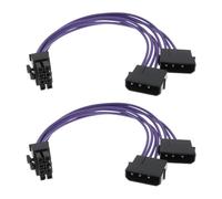 eMagTech 2pcs Câbles Adaptateurs d'alimentation EPS 8 Broches vers Double 4 Broches Fil de Cuivre pour Carte Mère de Bureau 15 Cm