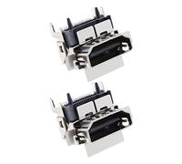 eMagTech 2pcs Prise de Port HDMI Compatible avec Xbox One S Uniquement Prise de Port HDMI Prise Jack Interface Connecteur Remplacement Aluminium