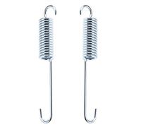 eMagTech 2pcs Ressort Longueur 12cm Support Principal Moto Béquille en Métal Ressort de Béquille Latérale de Moto Ton Argent