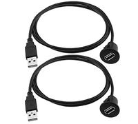 eMagTech 2pcs USB 2.0 Montage Encastré Câble Remplacement Voiture Dash Mount USB 2.0 Câble USB 2.0 Car Mount Extension Cord Accessoires pour Smartphone Tablettes