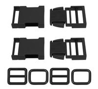 eMagTech 2x Boucles Métalliques à Dégagement Latéral 53 X 29 Mm Clip à Dégagement Rapide Réglable pour Sacs à Dos Ceintures Colliers Bracelets Paracordes (noir)