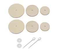 eMagTech 30pcs Goupille Fendue de Poupée Membres Articulés de Poupée Connecter des Disques en Panneaux de Fibres de 30mm 40mm 50mm Kit d'accessoires de Poupée pour Jouets Ours en Peluche Poupées