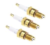 eMagTech 3pcs F7TC Bougie d’allumage Remplacement Nickelée Moteur à Essence Compatible avec Tondeuse à Gazon Tracteur Motoculteur Pompe à Eau Kart Mini Vélo Moteur Essence