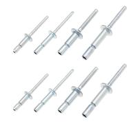 eMagTech 40 Pièces Rivets Structurels à Tête Dôme Verrouillage Interne Plage Poignée 1,5 Mm à 16,0 Mm Boulon Fixation Rivets pour Construction d'automobiles d'aviation Argent