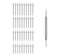 eMagTech 40PCS Barres à Ressort à Dégagement Rapide Cosses de Montre Broches de Lien de Bracelet en 316L Acier Inoxydable avec Outil de Suppression 18mm 20mm 22mm 24mm Longueur 1.5mm Diamètre