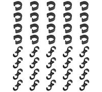 eMagTech 40pcs Clips de Vélo Pinces Rangement Protection Câble de Frein Clip en C et Clips en S Kit pour Câbles de Dérailleur Route VTT