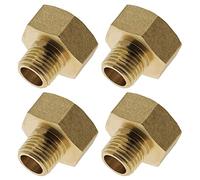 eMagTech 4pcs Adaptateurs de Conversion de Tuyau à Filetage BSP Femelle de 1/2 pouce à Mâle de 1/4 pouce Connecteur de Raccord Tuyau à Douille Hexagonale en Laiton pour Air Eau Gaz Mazout