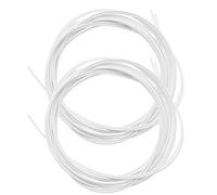 eMagTech 4pcs Lacets à Verrouillage Torsadé Remplacement Compatible avec BOA Compatible avec Engelbert Strauss Compatible avec Shimano Élastique Verrouille les Lacets de Chaussures, Blanc