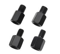 eMagTech 4x Adaptateur de Rétroviseurs de Moto Réglage de Hauteur en Acier Galvanisé Moto Rétroviseur/Rallonge Vis M10 à M8/10 Filetage LH/RH