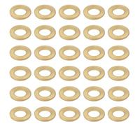 eMagTech 50 Pièces Rondelles Miniatures en Laiton M1.4 Rondelles d'étanchéité Plates en Cuivre Joints Plats en Laiton Anneaux de Fixation Raccords Matériels