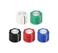 eMagTech 5pcs Boutons de Réglage Du Volume de l'effet de Guitare Boutons de Potentiomètre en Métal en Plastique pour Guitare Diamètre Du Trou 6.4mm Boutons de Tonalité Du Potentiomètre de Guitare