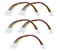 eMagTech 5pcs Molex 4 Broches à Disquette 4 Broches Câble d'alimentation PC Ordinateur Connecteur Câble d'extension d'alimentation Plomb Adaptateur Menuisier Coupleur 20cm