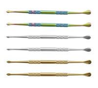 eMagTech 6pcs Outil de Sculpture en Acier Inoxydable Cuillère à Double Tête Outil de Sculpture Outil de Sculpture de Cire Outil de Nettoyage à Double Tête pour Façonner la Sculpture Grattage Coupe