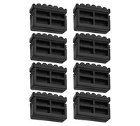eMagTech 8 Pieds Lot de D'échelle Antidérapants en Caoutchouc de Rechange 57 Mm X 21 Mm pour Pieds D'échelle Adhérence Sûre pour Le Remplissage Pieds Trapézoïdaux en Aluminium Protection des Sols