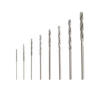 eMagTech 8pcs Diamant Foret Hélicoïdal 0.8/1.0/1.2/1.5/1.8/2.0/2.5/3.0mm pour Jade Verre Perle Coquillages Adaptés pour Banc Perceuse Moulin Suspendu