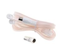 eMagTech Antenne FM Dipole Antenne Intérieure 75 ohms 1.6 m Câble d'extension pour Système de Musique Radio Intérieure Récepteur Stéréo AV Audio Compatible avec Yamaha Denon Onkyo