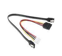 eMagTech Câble d'alimentation pour Disque Dur à 4 Broches avec Câble de Données SATA 3.0 Compatible avec Hikvision Systèmes Compatible avec HiLook NVR