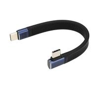 eMagTech Câble de Charge USB Type C 4.0 Type-C Angle de 90 Degrés Mâle à Mâle PD Câble de Charge Rapide Type C Câble de Données Court Compatible avec Thunderbolt 3/4