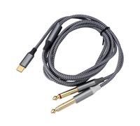 eMagTech Câble USB C vers 6,35 Mm Câble Audio USB A vers Double 6,35 Mm TS 1/4 Pouce Câble Répartiteur AUX Y pour Smartphone Tablette Ordinateur Portable Amplificateur Haut-Parleur