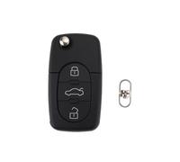 eMagTech Clé à distance 3 boutons 4D0837231A - Clé pliante compatible avec Audi A3 A4 A6 A8, 433 MHz ID48 (sans piles)